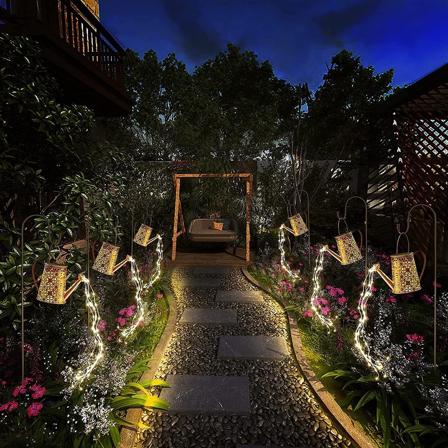 🔥LAST DAY 48% OFF 🔥 💦Solar Waterfall Lights💐