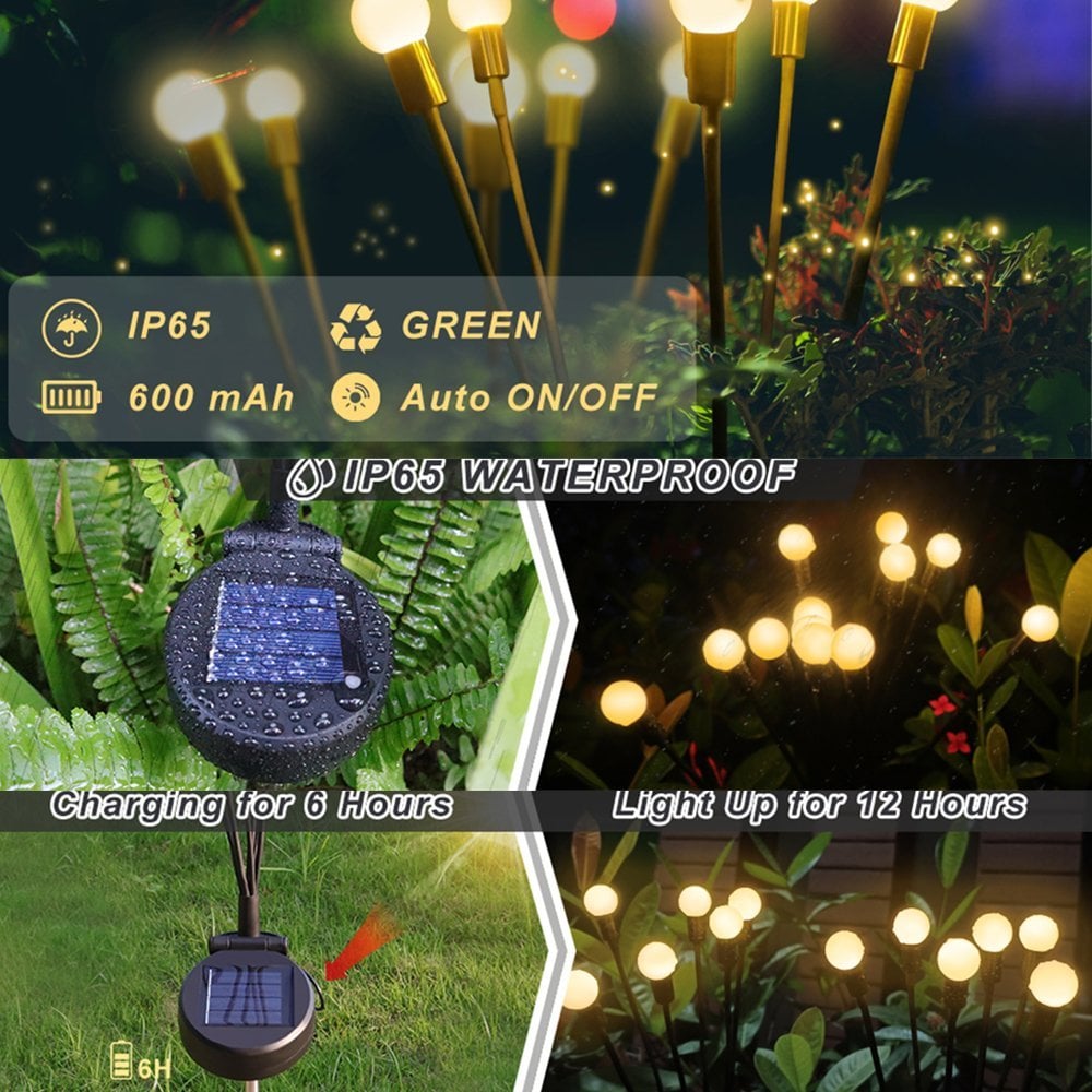 🔥LAST DAY 49% OFF🔥Solar Powered Firefly Garden Light BUY 2 FREE SHIPPING